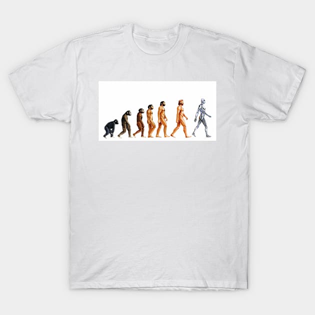 Artificial intelligence evolution illustration (T495/0064) T-Shirt by SciencePhoto